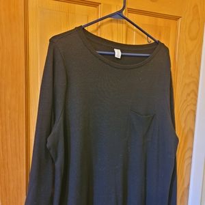 Black long-sleeve sweater dress